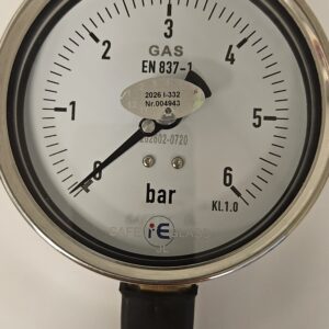 Manometrs g1/2"LM Re, 0-6 bar Cl. 1,0%, misiņš
